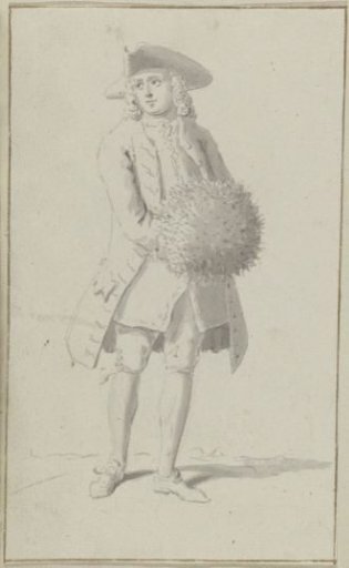 Standing man with sword and muff