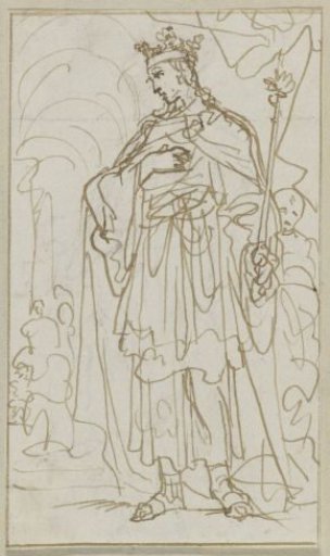Crowned standing man