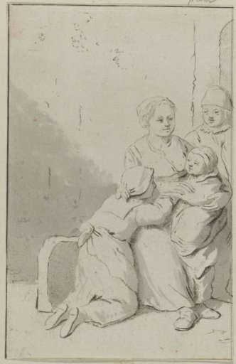 Woman with three children