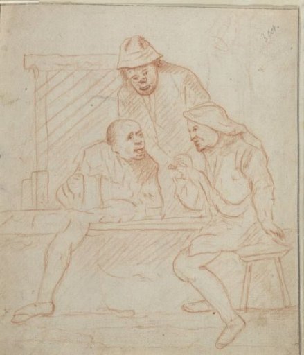 Three male figures