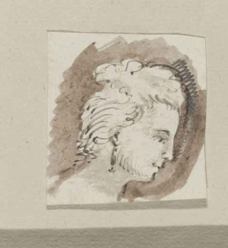 Head of a woman and profile
