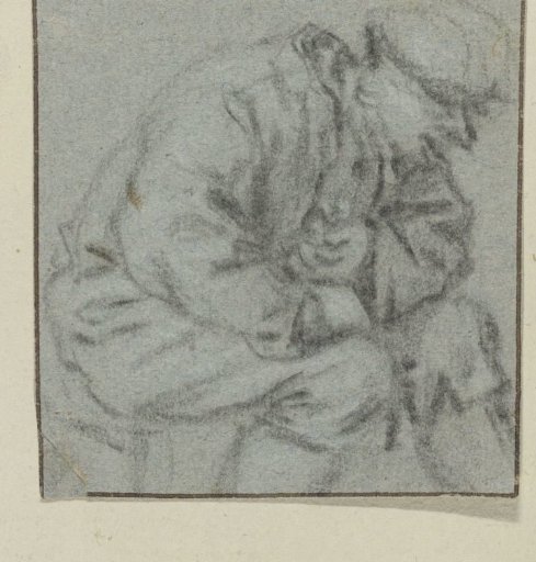Bust of a Man with a Cap, Arms Crossed