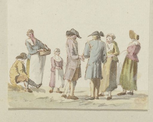 Group of Three Men and Four Women
