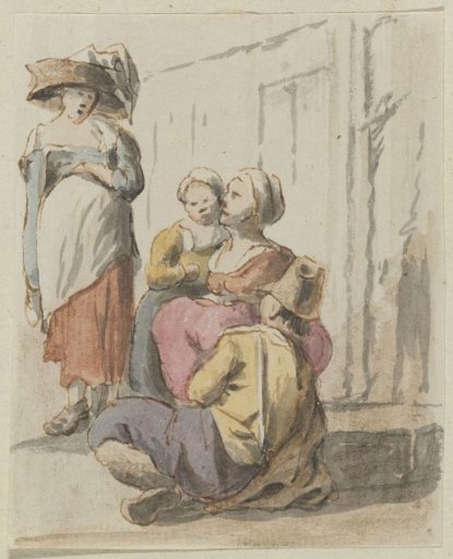 Standing Woman with a Seated Trio