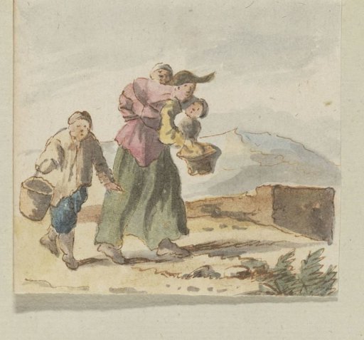 Woman with Three Children in a Landscape