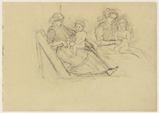 Two studies of a woman with child
