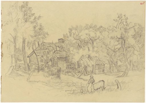 Farmhouse among trees