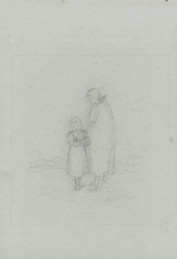 Standing woman and child