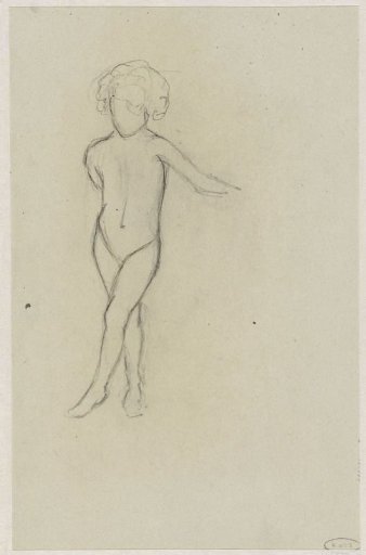 Sketch of a nude child