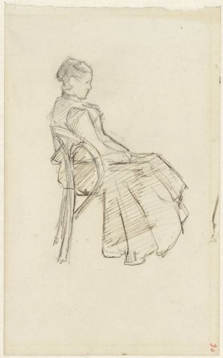 Seated woman in profile