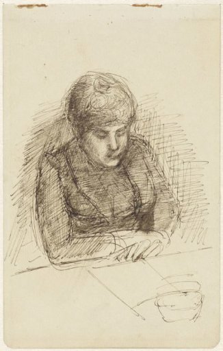 Woman at a table