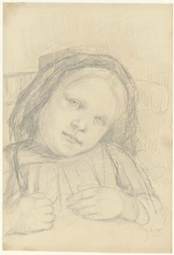 Girl with hands before her chest