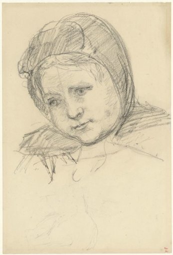 Child's head with a cap