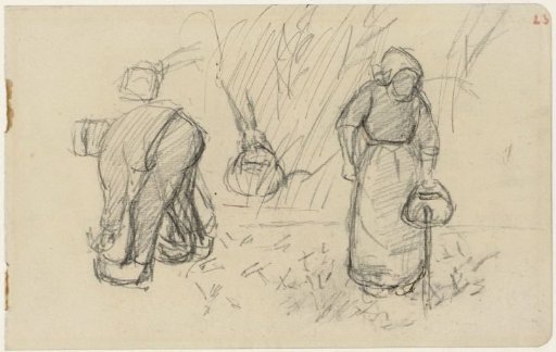 Peasant and peasant woman in the field