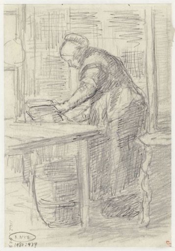 Standing woman in an interior