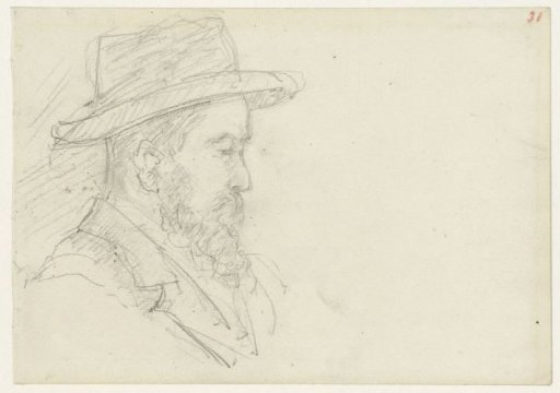 Head of a man with hat