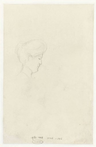 Sketch of the head of a woman