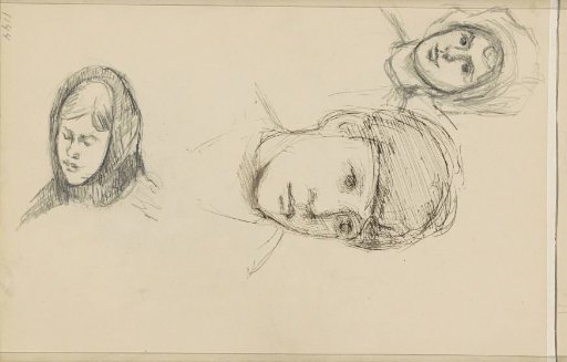 Heads of a Boy and Two Women