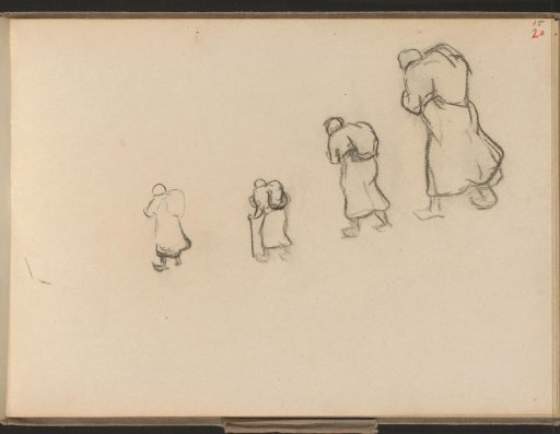 Figure with a sack on his back and a staff