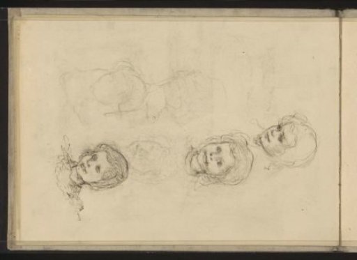 Cattle and Heads of a Child