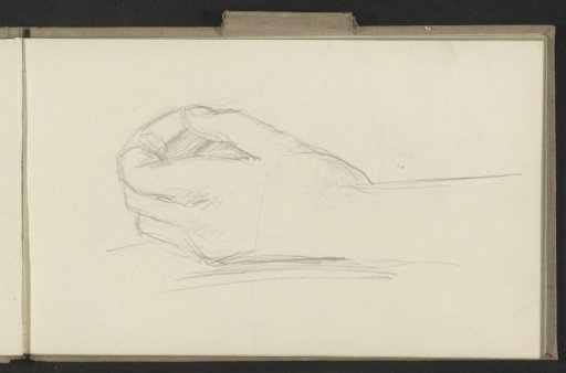 Left hand resting on a surface