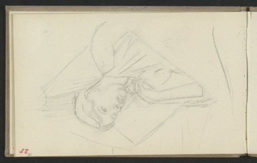Woman lying on her back in bed