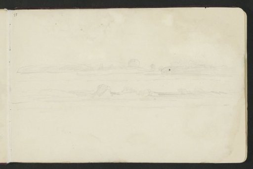 Hilly landscape by the water