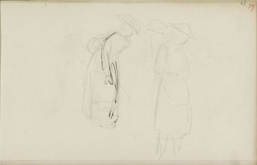 Two women with hats