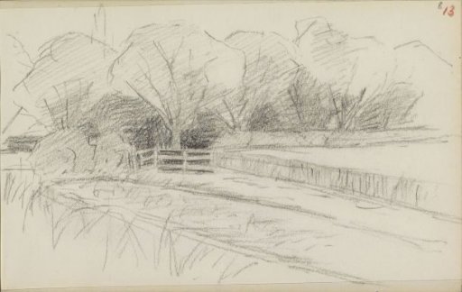 Landscape with Trees and a Fence
