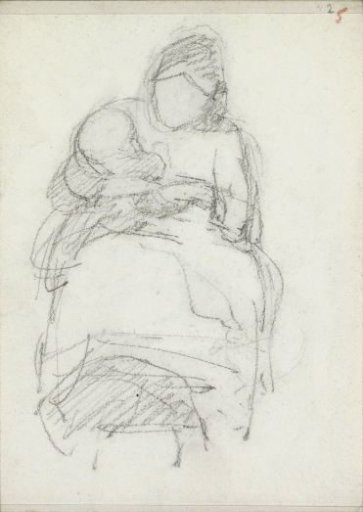 Mother with a baby on her lap