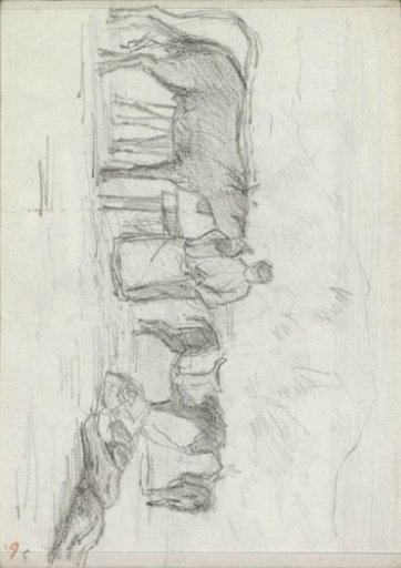 Horses in a field at the foot of a hill