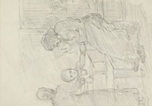 Two women and a child around a dining table
