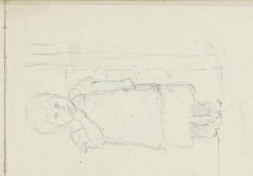 Standing child in a doorway