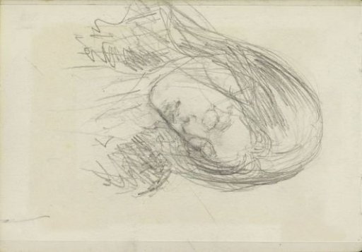 Head of a girl with glasses