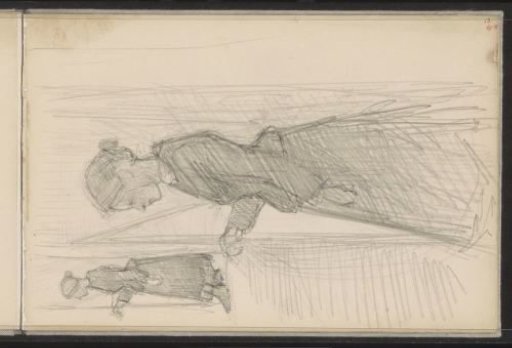 Standing woman by a curtain in a doorway