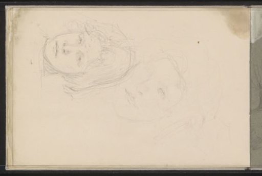 Heads of two children