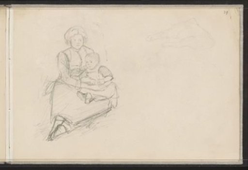Mother with a Baby on Her Lap