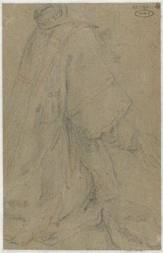 Kneeling cleric in dalmatic