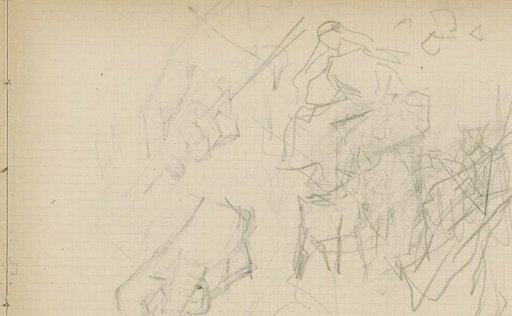 Study Sheet, Including Figures and Hands Holding a Stick