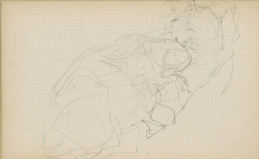 Reclining woman with long hair