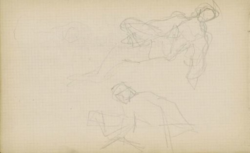 Reclining and bending figure