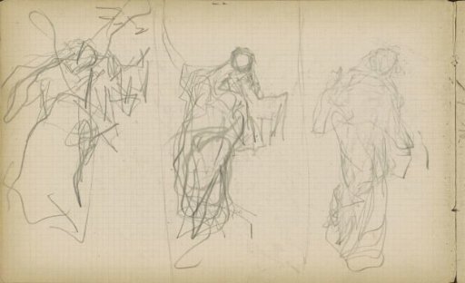 Standing figures in long robes
