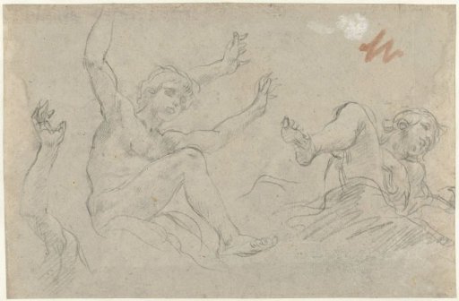 Study for a Ceiling Painting with Child Figures on Clouds