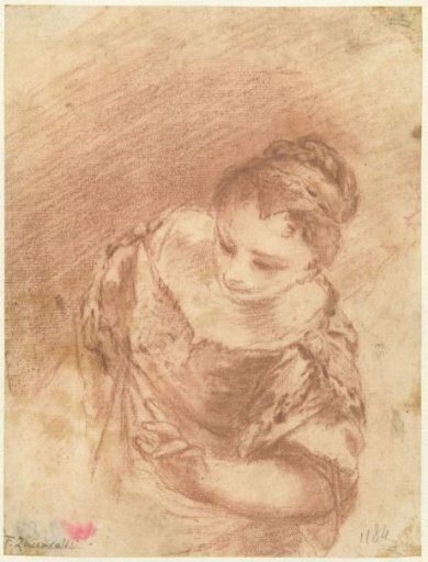 Bust of a Young Woman Leaning Forward