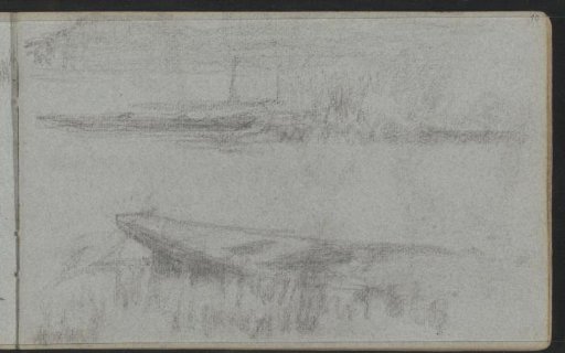 Rowing boat at a waterside