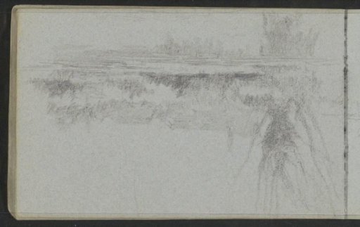Landscape with a pollard willow by the water