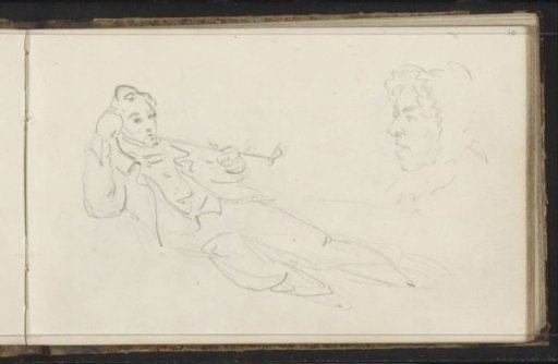 Reclining Man and a Woman with a Cap