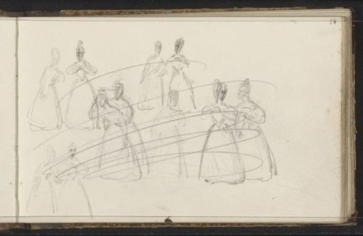 Study Sheet with Standing Women
