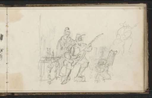 Lute player in an interior