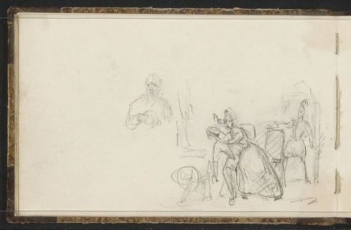 Surprised couple in an interior